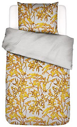ESSENZA Bettwäsche Bowie Blumen Cotton Percale Silver, 155x220 + 1 x 80x80 cm