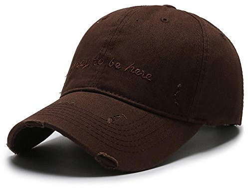 Herren Kappe Hut Mode Löcher Baseball Cap Für Männer Frauen Brief Golf Caps Snapback Papa Hut Baseball Hüte-Dark_Brown_Adjustable