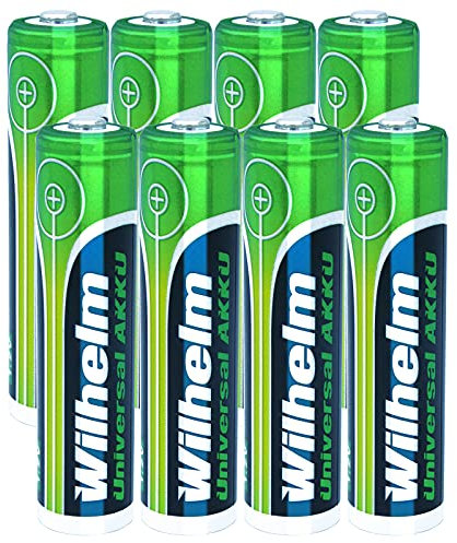 8 x AAA Mikro AKKU Wilhelm Universal Batterien wideraufladbar 1,2 V HR03