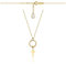 Goldene Damen Halskette 585 14k Gold Gelbgold Kette mit Anhänger Kreuz Zirkonia Gravur