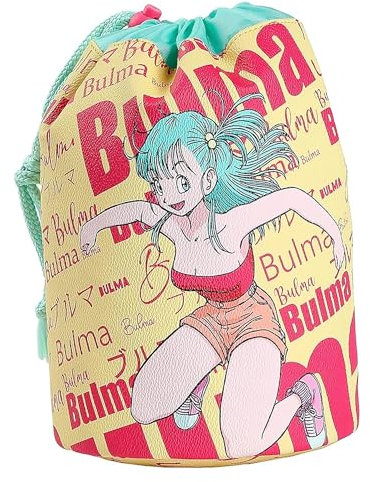 Dragon Ball Trousse de Toilette Motif Bulma avec Compartiments intérieurs, Fermeture sécurisée, Jaune et Bleu, Produit Officiel (CyP Brands), Citronier, Taille Unique