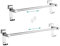 EMKE Extendable Towel Holder, 2 Pack Towel Rail for Over Radiator, Anti Slip Scratch Protecting Stripe Stainless Steel Over Door Towel Rack with Hooks, Extends From 40 to 63cm, Chrome