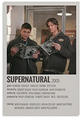 BBZL Supernatural TV-Serie Poster Leinwand Kunst Dekoratives Gemälde Bild Druck Modern Familie Junge Mädchen Schlafzimmer Wohnzimmer Dekoration Wanddekoration Poster 30 x 45 cm