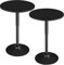 Yaheetech 2er Set Bartisch Stehtisch, Runder Bistrotisch 360° Drehbar, Höhenverstellbar 69,5–91 cm, Ø 60cm Partytisch aus Metall für Zuhause/Klub/Pub, Full Schwarz