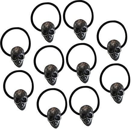 BCOATH 10Stücke Haargummis Elastische Pferdeschwanzhalter für Frauen und Mädchen Gothic Haaraccessoire für Partys und Halloween Haarschmuck im Punk Stil