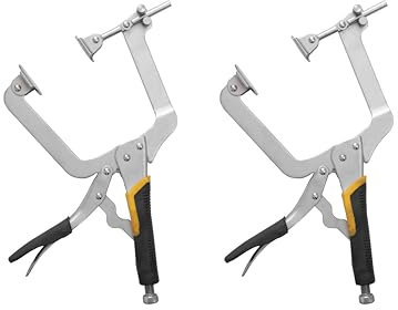 Xiao & Dao Pro Pocket Hole Clamp 14 Inch (355mm) Right Angle Clamp Corner Clamp Tools, Pocket Hole Clamp C-Clamp 2 Ways to Use for Woodworking and Pocket Hole Joinery (2-pack)