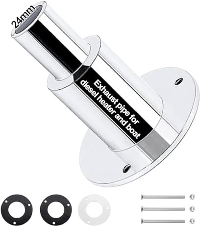 Edelstahl 316 Durch Den Rumpf Auspuff Haut 10pcs, Passend 24mm/9.44inch Rohr Rohr Muffe Hardware, FüR Diesel Standheizungen Abgasanlage (Gerade durch den Rumpf Auspuff Haut 24mm)