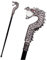 Vintage Walking Sticks for Men - 36inch Fancy Dress Cane - Dragon Head Victorian Style Men's Ladies Silver Antique Style Walking Aid