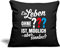 Spreadshirt Die DREI Fragezeichen Leben Ohne Ist Sinnlos Kissenbezug 45 x 45 cm, One Size, Schwarz