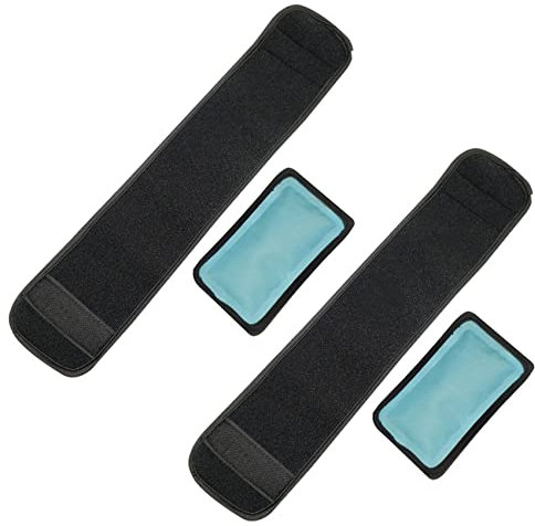 Lot de 2 bandelettes de thérapie par le froid avec sangle, main, pied, poignet, coude, soulagement de la douleur, thérapie par le froid et chaud, poche