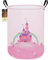 HUNRUNG Cesto portabiancheria, grande, in tela leggera, organizer per giocattoli, vestiti sporchi, pieghevole, impermeabile, per dormitori, camera dei bambini, bagno (rotondo, castello rosa)