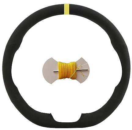 Maßgeschneiderte Auto-Lenkradabdeckung Für B&MW F20 F21 F22 F23 F30 F31 F34 F32 F33 F36. Schweißableitendes Lenkradbezug Aus Wildleder (Color : Gelb)