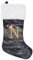 Weihnachtsstrumpf Personalisiert 45 cm Groß Nikolausstrumpf Nikolausstiefel Nikolaussocken zum Befüllen & Aufhängen, Grau Nikolaussocke Weihnachtsdekoration für Kamin, Weihnachtsbaum, Wand, Treppe(N)