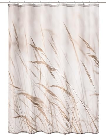 Kleine Wolke Duschvorhang Textil Sylt in Natur mit 180x200 cm