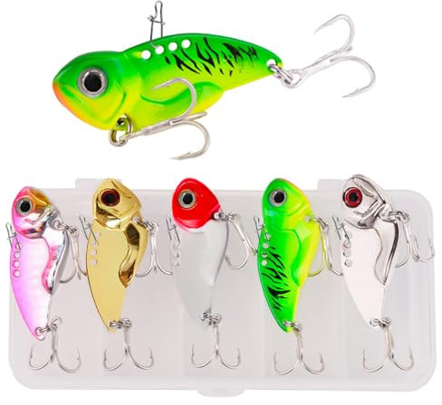 FANGBLUE Blade Baits VIB Angelköder aus Metall, 7 g, harte Spinnerköder, langes Werfen, Jigg-Löffel für Barsch, Zander, Forelle, Angelzubehör