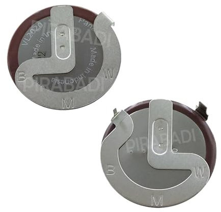 Pile ACCU Batterie VL2020 3V Rechargeable Compatible Remplacement TÉLÉCOMMANDE CLÉ Voiture M E38 E39 E46 E90 Z4 Broche BORNES ORIENTÉES À 105° (1992)
