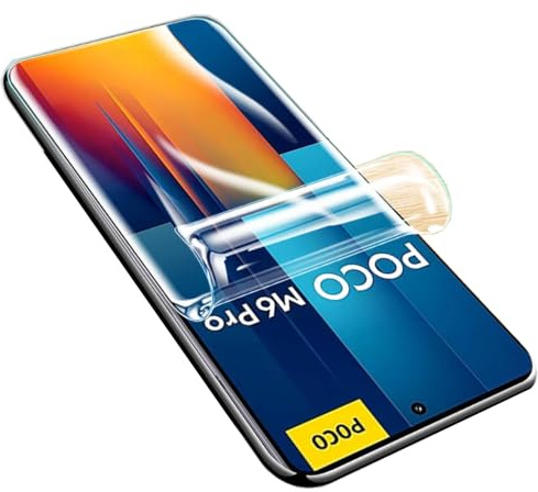CUFEREDU 2pcs película TPU para Xiaomi Poco M6 Pro 6.67 | Felxible, Película de gel, HD Clear, Protector de pantalla de hidrogel, Sensible al tacto, Desbloqueado con huellas digitales