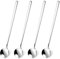 GEEHUA Lot de 4 longues cuillères à mélanger, poignée de 17 cm, pour café, thé, milkshake, cocktail - Pour mélanger la crème glacée, les boissons froides