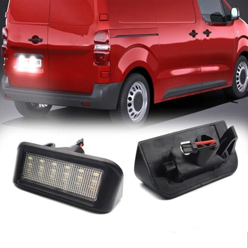 DUOMAICN 2 Stück Nummernschildbeleuchtungen Kompatibel mit Toyota Proace Kompatibel mit Peugeot Expert