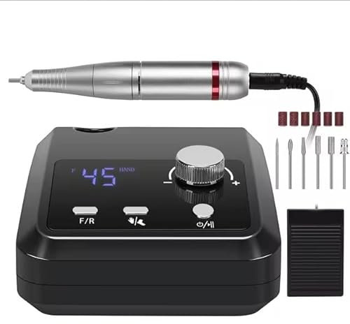 Levigatrice elettrica per unghie, 45000 giri/min, macchina professionale per manicure domestica, fresa per smalto per unghie, levigatrice per unghie per gel