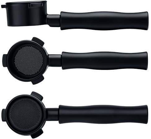 Normcore 54 mm Siebträger ohne Boden, passend für 54 mm Breville Salbei-Maschinen, Titan-PVD-Beschichtung, Siebträger-Gruppenkopf mit schwarz eloxiertem Aluminiumgriff