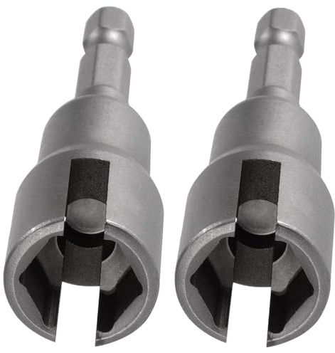 CustomyLife 2pcs Power Wing Nut Driver, Steel Wing Nut Drill Bit Socket Wrench Tool Set, 1/4 Hex Shank for Panel Nuts, Screws Eye, C Hook Bolt, Q-Hanger