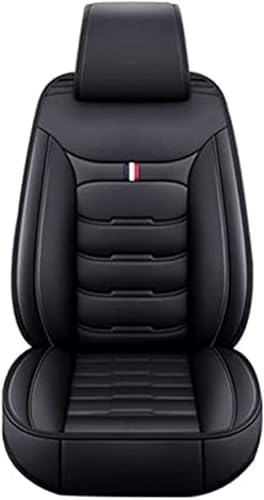 Für Mercedes-Benz GLK X204 2008-2014 Auto Leder Sitzbezüge,Vorne und Hinten Sitzschoner Wasserdicht Atmungsaktiv Innenraum Zubehör 5 Sitze,A-All Black-Standard