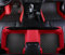 ZXHHXEB All Inclusive Auto Fußmatten Passen für Audi S4 B9 Sedan 2018 2019 2020,Wasserdicht rutschfest Dustproof All Wetter Luxus Leder fußmatten Innenpolster,Two-Color Black and red