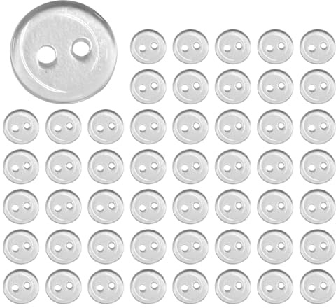 KSBBHDS 50 Stücke Von 10 Mm Runden Transparenten Knöpfen, Nähknöpfe, DIY -Kunsthandwerksmaterialien, Kleidungszubehör.