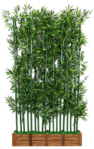 YUGXTH Grands Bambou Artificiel, Plante Artificielle, Plantes Artificielles avec Base, Clôture en Bambou Artificiel Intérieur Extérieur, Arbre de Décoration D'aménagement Paysager Commercial(40x18x18.