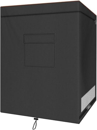 Waterproof Chest Freezer Cover, Freestanding Cooler Cart Cover Ice Chest Cover Protective Refrigerator Dust Cover with Innovative Ventilation System