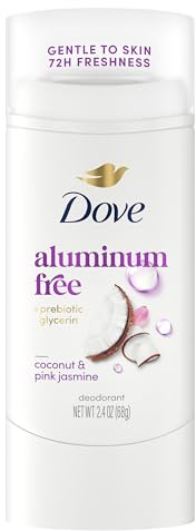 Dove Deodorant Stick for 72 Hour Odor Protection Coconut & Pink Jasmine Aluminum Free 2.4 oz