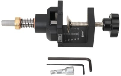 Hinge Jig Drill Guide Set Aluminum Alloy Door Hinge Slotting Locator 35mm Concealed Hole Drilling Bits Cutter for Kitchen Cupboard Cabinet,Black