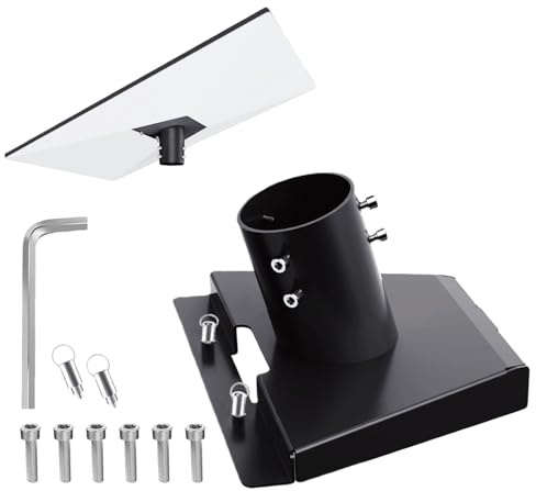 Behogan Starlink Gen 3 Pipe Adapter: Metallbasis Schwarz Starlink Gen 3 Mount für Masten von 34-44mm, stabile Befestigung Starlink V4 Mounting Plate, Starlink Pole Mount für Dachmontage
