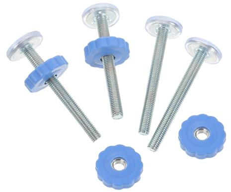 4 Stück M10*100mm Pvc Kinderschutzgitter Schrauben Blau | Gewindestangen für Drucktürsysteme, Zubehör Schraubensatz für Babygitter, Präzise Gefertigt