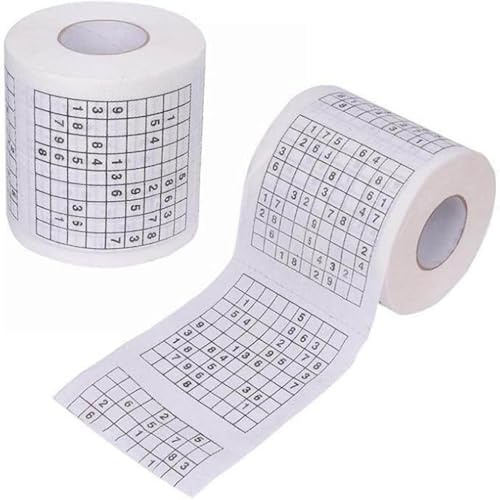 Sudoku Game,Toilet Paper,Games,Roll,Paper Towel,Tenacity,Durable,Fun,Printed Toilet Paper, Household Cleaning Tools,Useful and Practical Toilet Tissues Home Care and Cleaning,Kitchen Roll,Toilet Roll