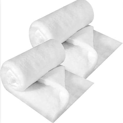 Wapasezyar Volumenvlies 200g/m² Polsterwatte 30mm dick, 1,5x3m / 1,5x2m Polstervlies Meterware, 100% Polyester waschbar bügelbar, Patchworkvlies ohne Klebeschicht für Füllung & Polsterung (2x1.5 m)