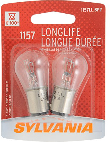 SYLVANIA 1157 Long Life Miniature Bulb, (Contains 2 Bulbs)