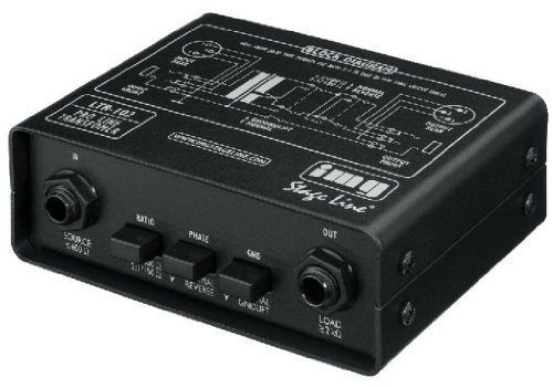 IMG STAGELINE LTR-102 Line-Transformatoren zur optimalen Signalübertragung von Line-Geräten zum Mischer oder Verstärker, Audio-Transformator gegen Störungen und Brummschleifen, in Schwarz, 24.1800