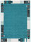 andiamo Webteppich moderner stilvoller Kurzflor Teppich robust und pflegeleicht aus 100% Polypropylen geeignet für Fußbodenheizung und Saugroboter 160 x 230 cm Bordüre Türkis