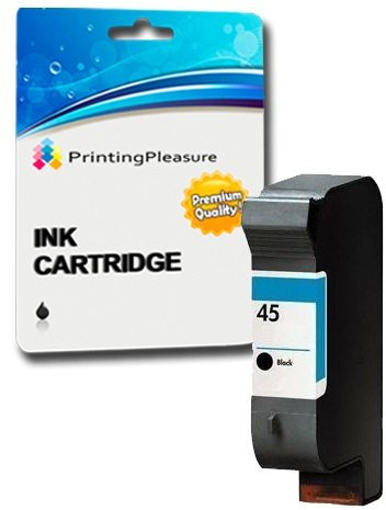 Printing Pleasure SCHWARZ Druckerpatrone für HP Color Copier 180 280 Deskjet 1180c 1220c 1280 6120 9300 930c 959c 970cxi Fax 1220 Photosmart 1000 1100 1115 1215 | kompatibel zu HP 45 (C51645AE)
