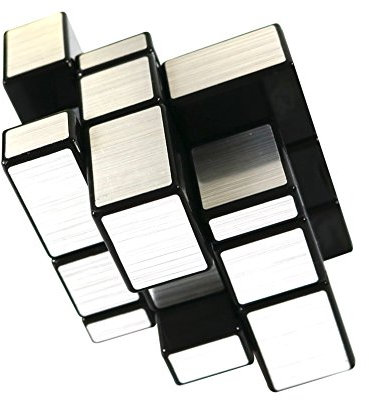 FCBB 3x3x3 Mirror Silver Speed Cube Puzzle Black