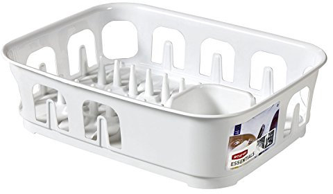 Curver 00743-059-00 Geschirrständer Essentials rechteckig, Plastik, weiß, 39.1 x 29 x 10.9 cm