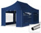 TOOLPORT Faltzelt Faltpavillon Pavillon 3x6m - mit 4 Seitenteilen (Panoramafenster) Premium Dach Partyzelt blau