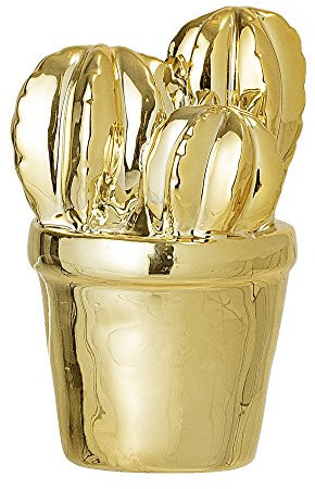 Cactus décoratif Bloomingville, couleur or, Porcelaine