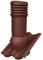 Parotec Entlüftungskamin DN 125 mm passiv für Braas - Doppel-S, Nelskamp - S, IBF - Doppel-S, ProDach - Doppel-S Dachziegel Dachentlüftung, Abluftrohr, Lüftungshaube (RAL 3009 - Rot)