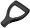 sourcing map Shovel D Grip Handle, 32mm Inner Diameter PVC for Digging Raking Tool Black