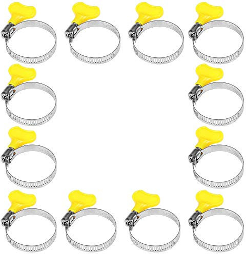 Sinzau 32-44mm Schlauchschellen, Edelstahl Schlauchklemme zur Schlauchbefestigung, Griff Design, 12 Stück