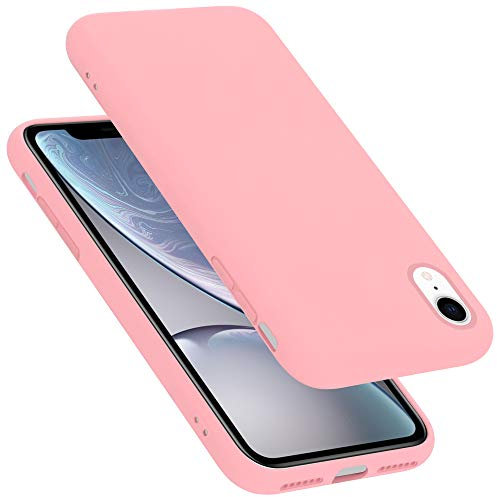 Cadorabo Custodia per Apple iPhone XR in LIQUID ROSA - Morbida Cover Protettiva Sottile di Silicone TPU con Bordo Protezione - Ultra Slim Case Antiurto Gel Back Bumper Guscio