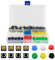 YIXISI 120pcs (12 x 12 x 7.3 mm) Interruptor de Boton Momentaneo Tactil, micro interruptor，Interruptor táctil momentáneo，con 5 colores Ronda Tapa，Utilizado para PCB